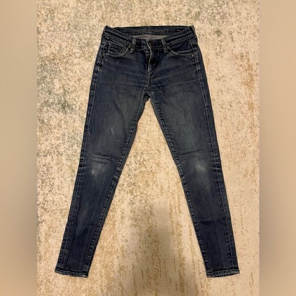 Citizens of Humanity Phantom Cropped Skinny Leg Jeans size 25 - Picture 2 of 5